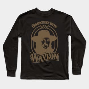 VINTAGE - Greatest hits Waylon Jennings Long Sleeve T-Shirt